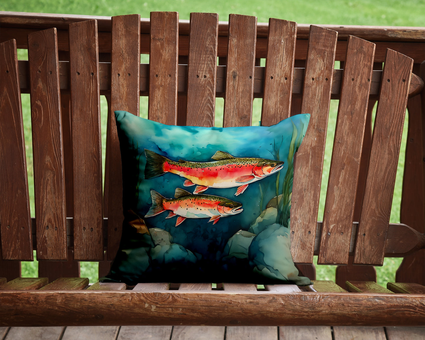 Trout Throw Pillow