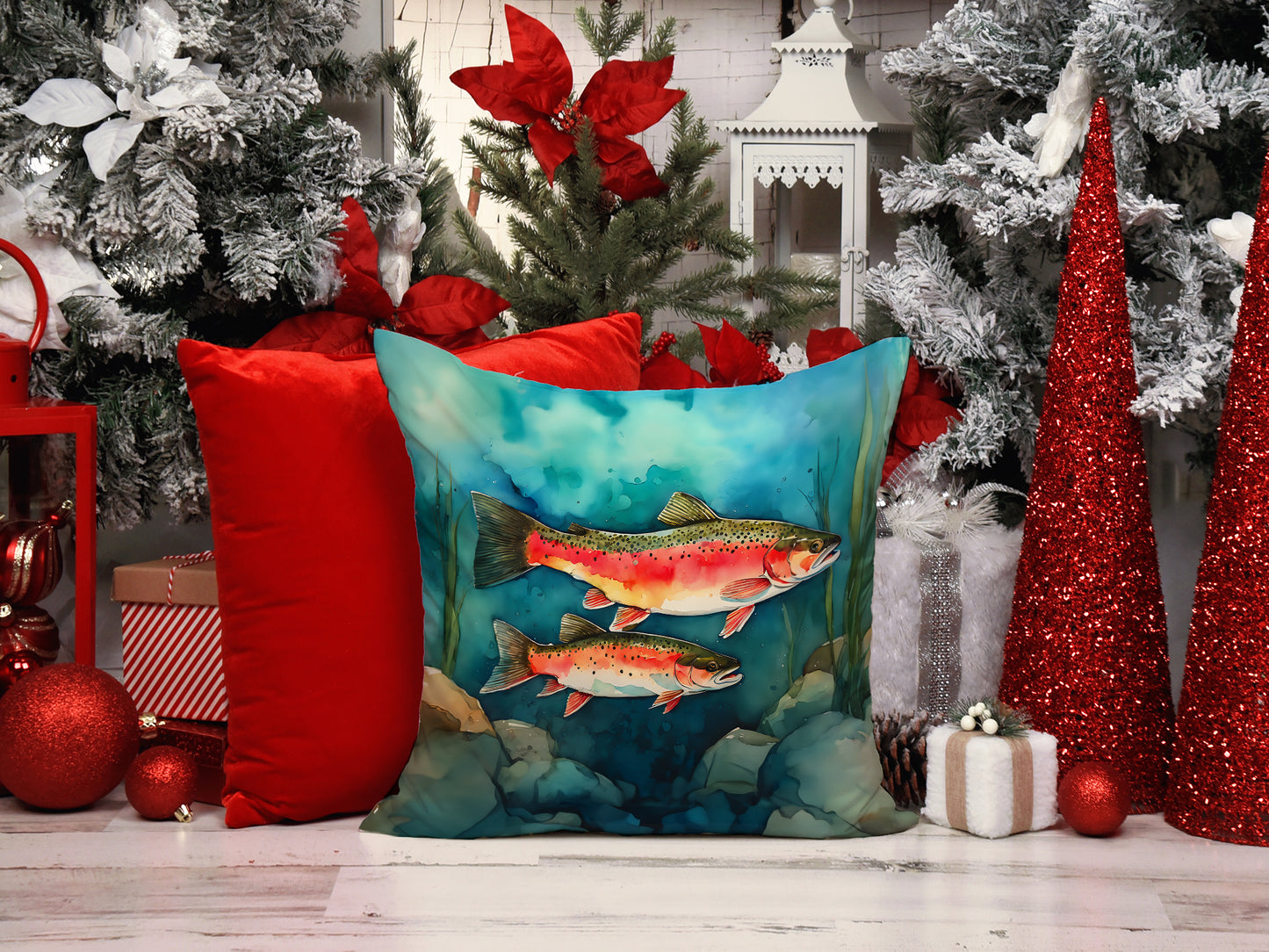 Trout Throw Pillow