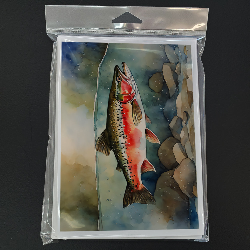 Trout Greeting Cards Pack of 8