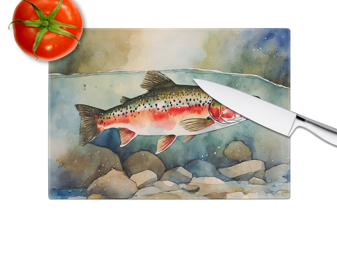 Trout Glass Cutting Board