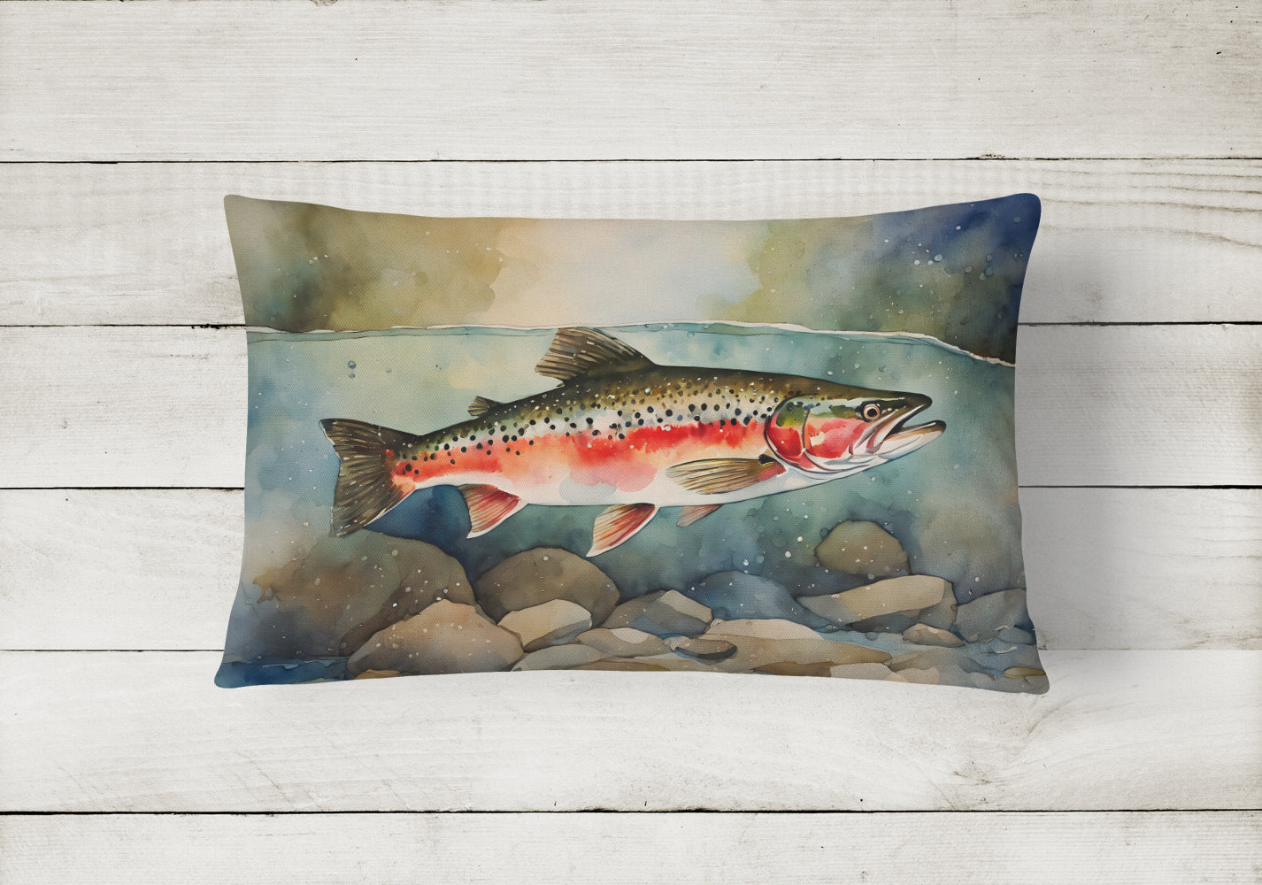 Trout Throw Pillow