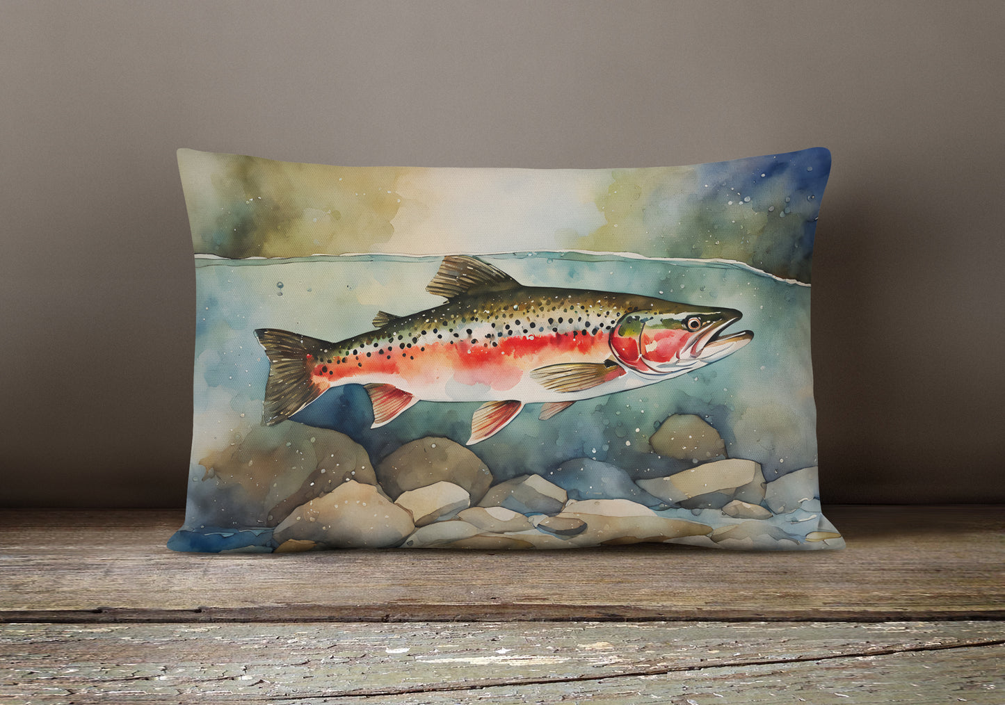 Trout Throw Pillow