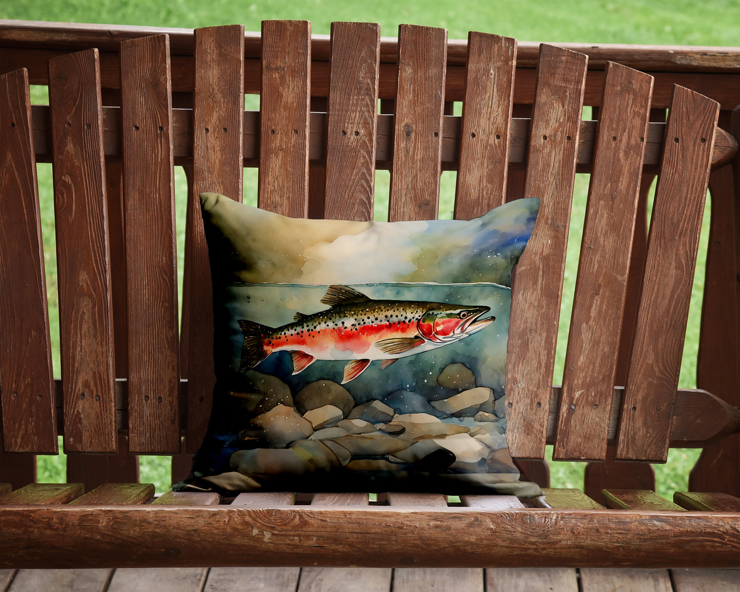 Trout Throw Pillow