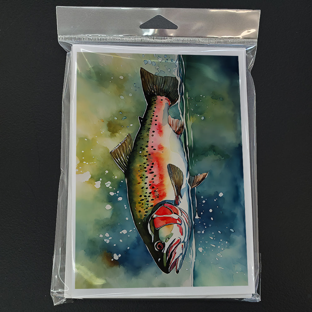 Trout Greeting Cards Pack of 8