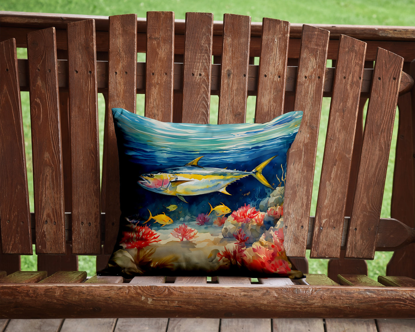 Yellowfin Tuna Throw Pillow