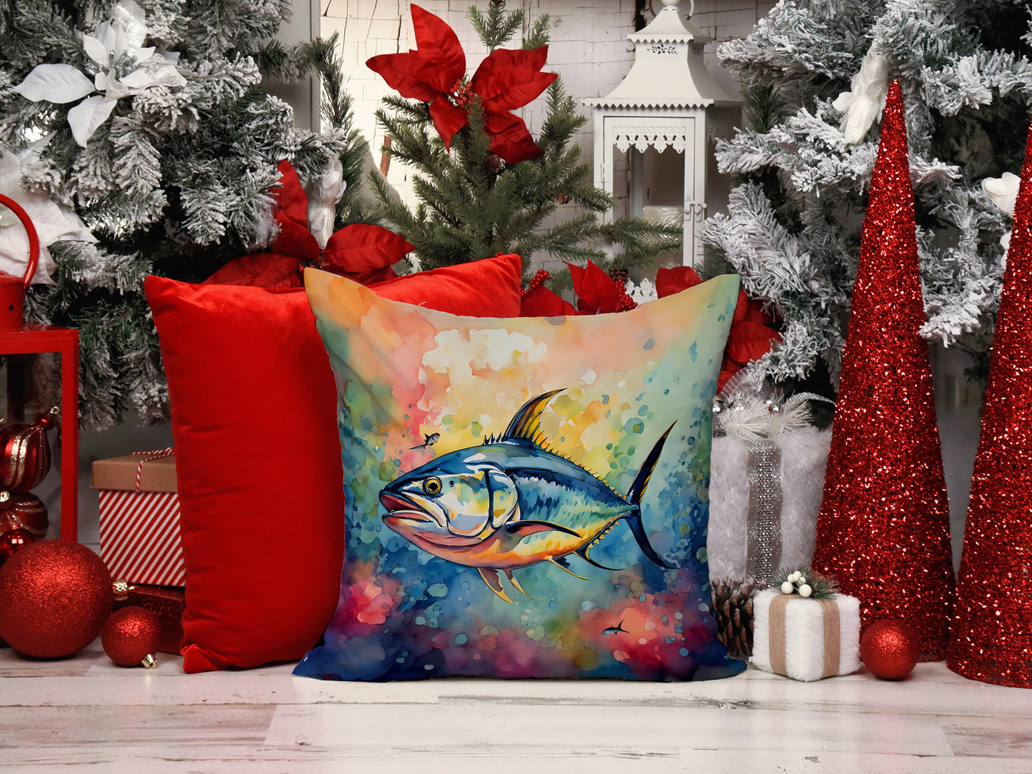 Yellowfin Tuna Throw Pillow