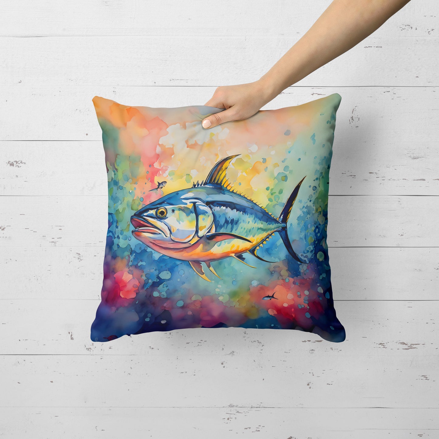 Yellowfin Tuna Throw Pillow