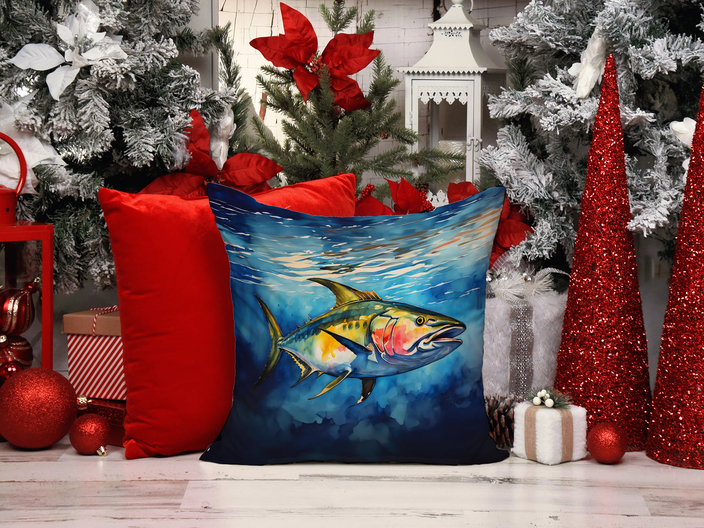 Yellowfin Tuna Throw Pillow