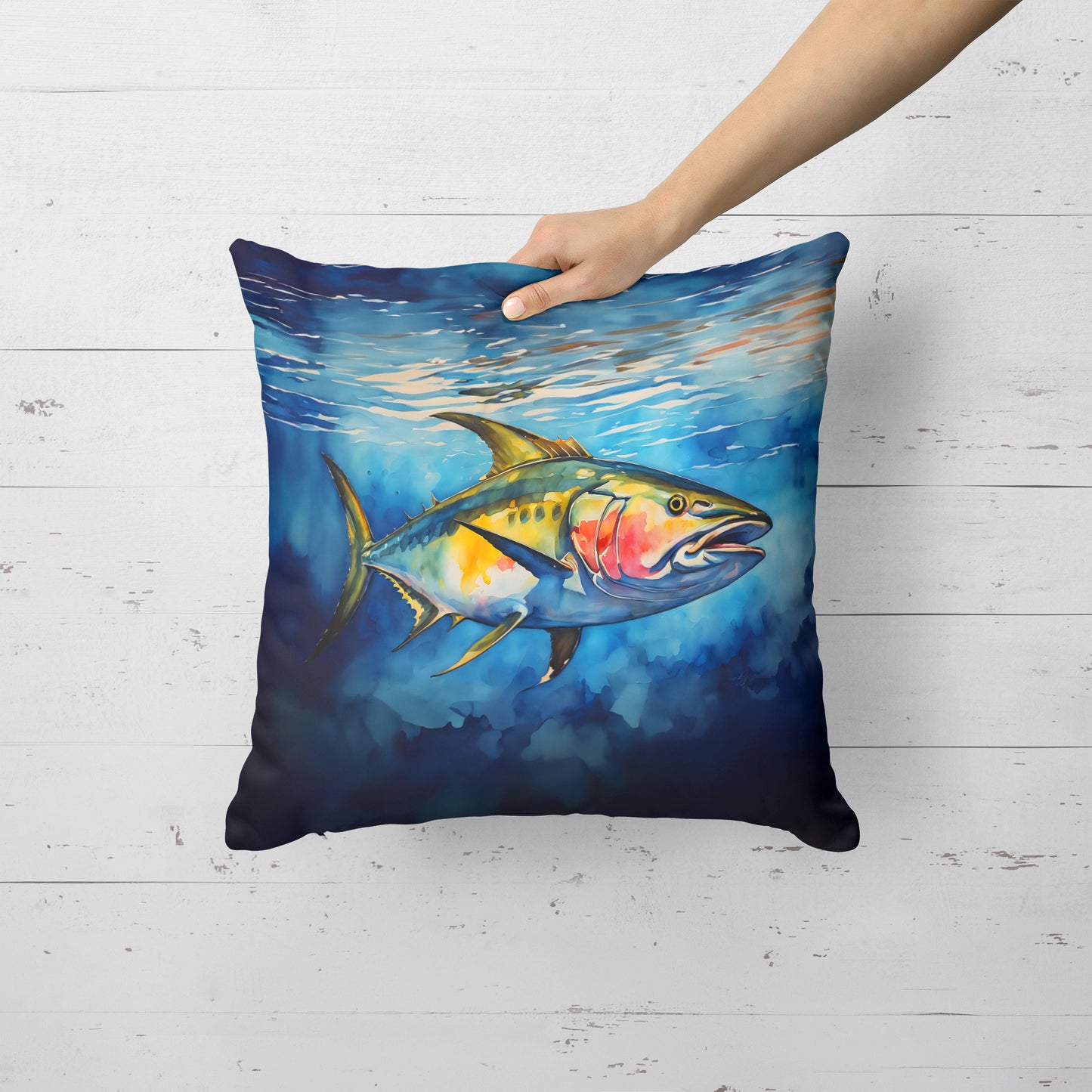 Yellowfin Tuna Throw Pillow