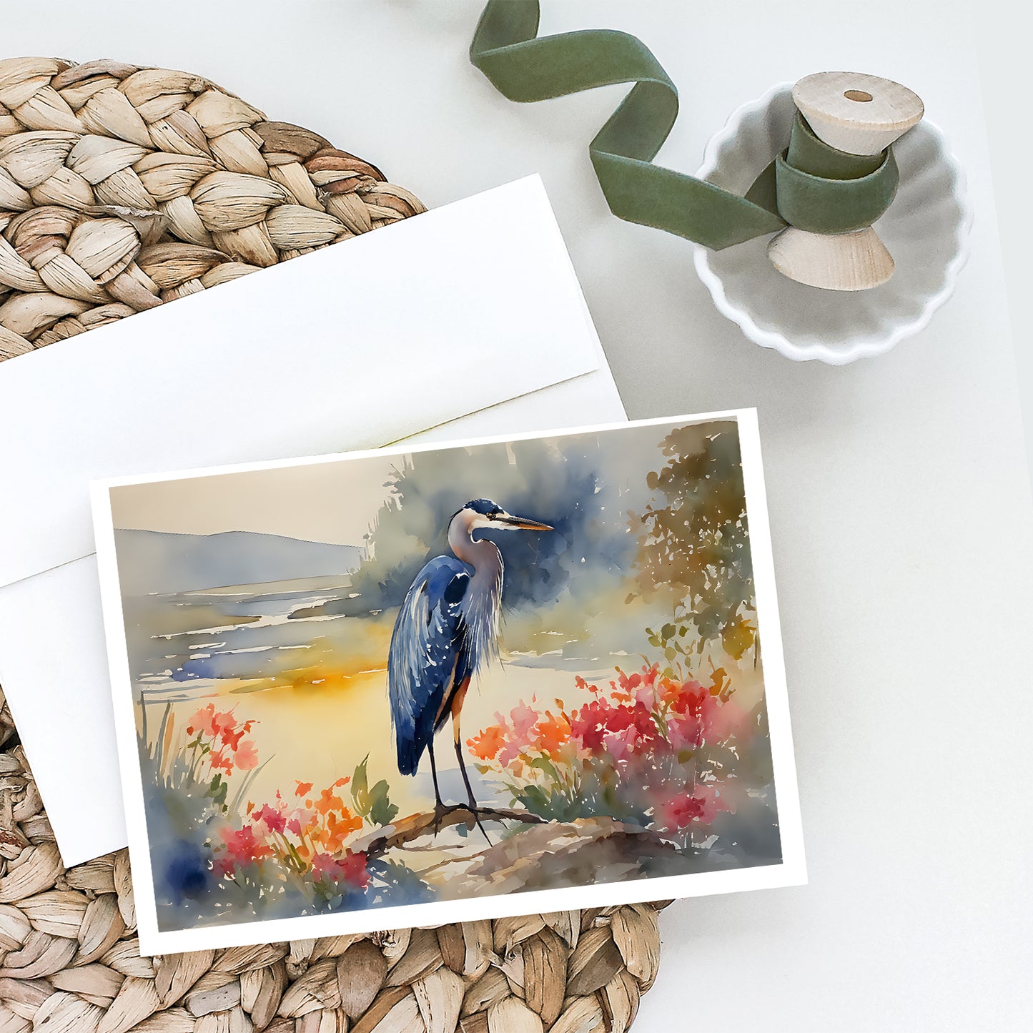 Blue Heron Greeting Cards Pack of 8