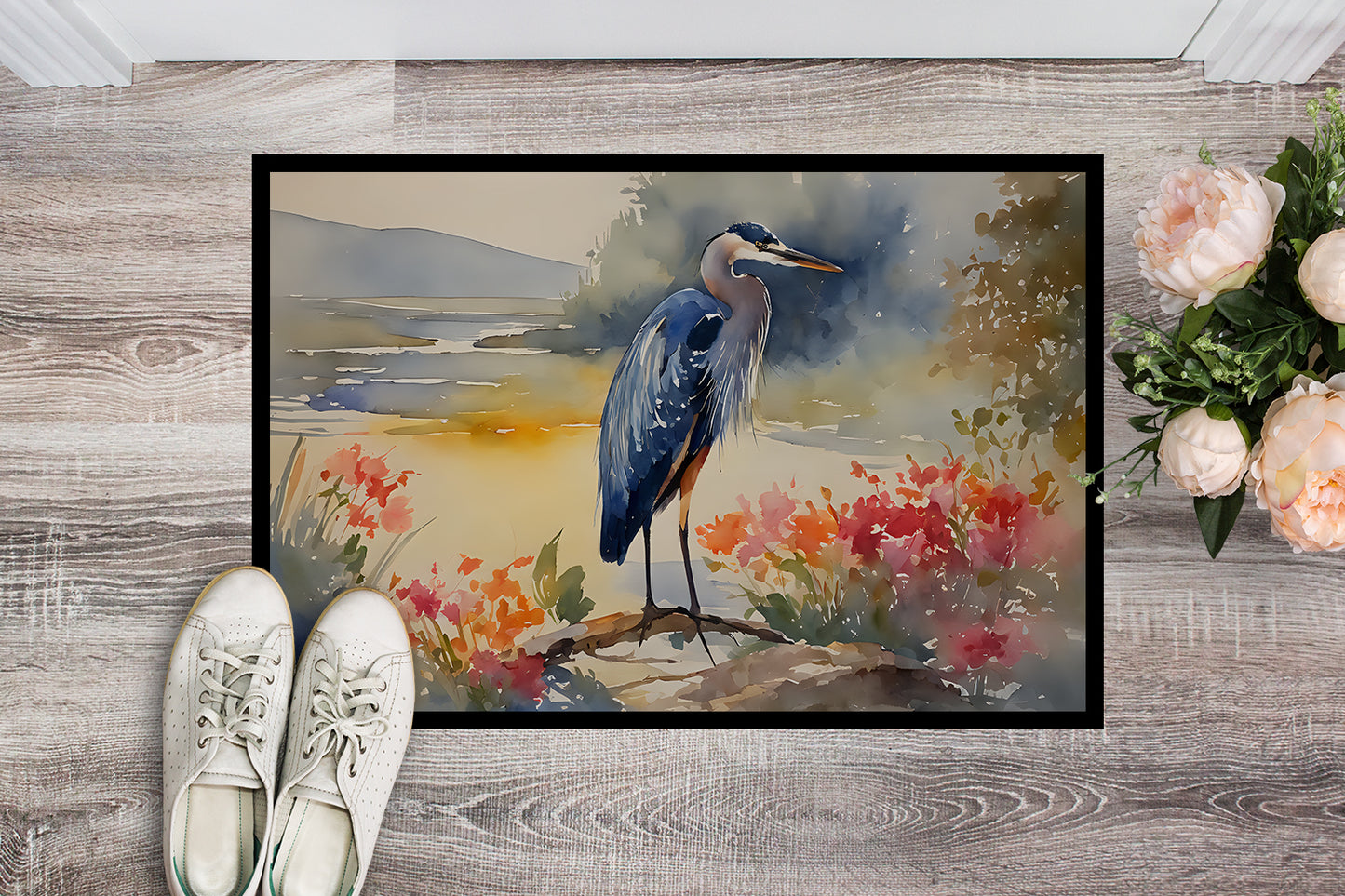 Blue Heron Doormat