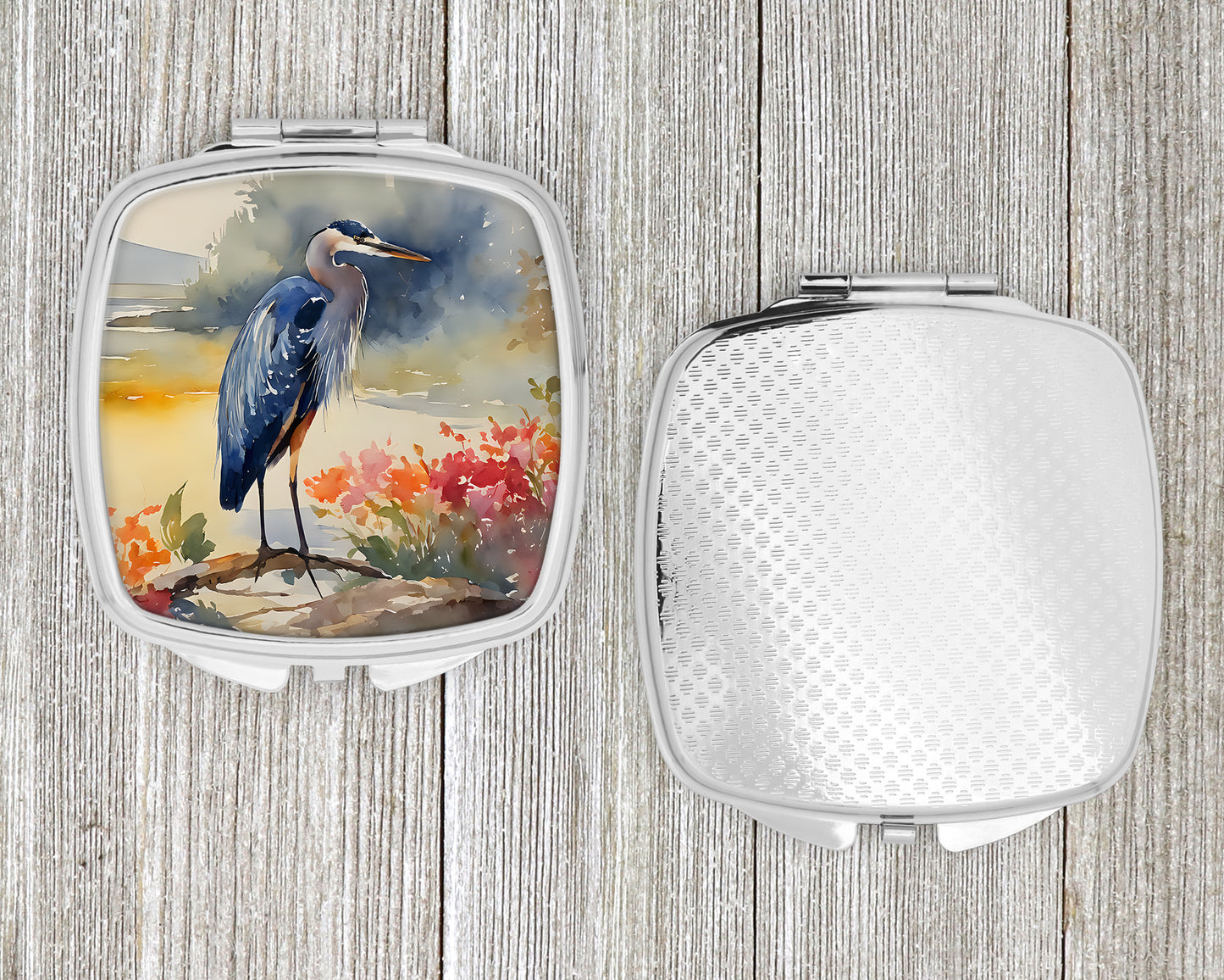 Blue Heron Compact Mirror