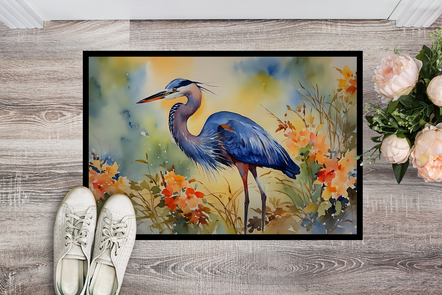 Blue Heron Doormat