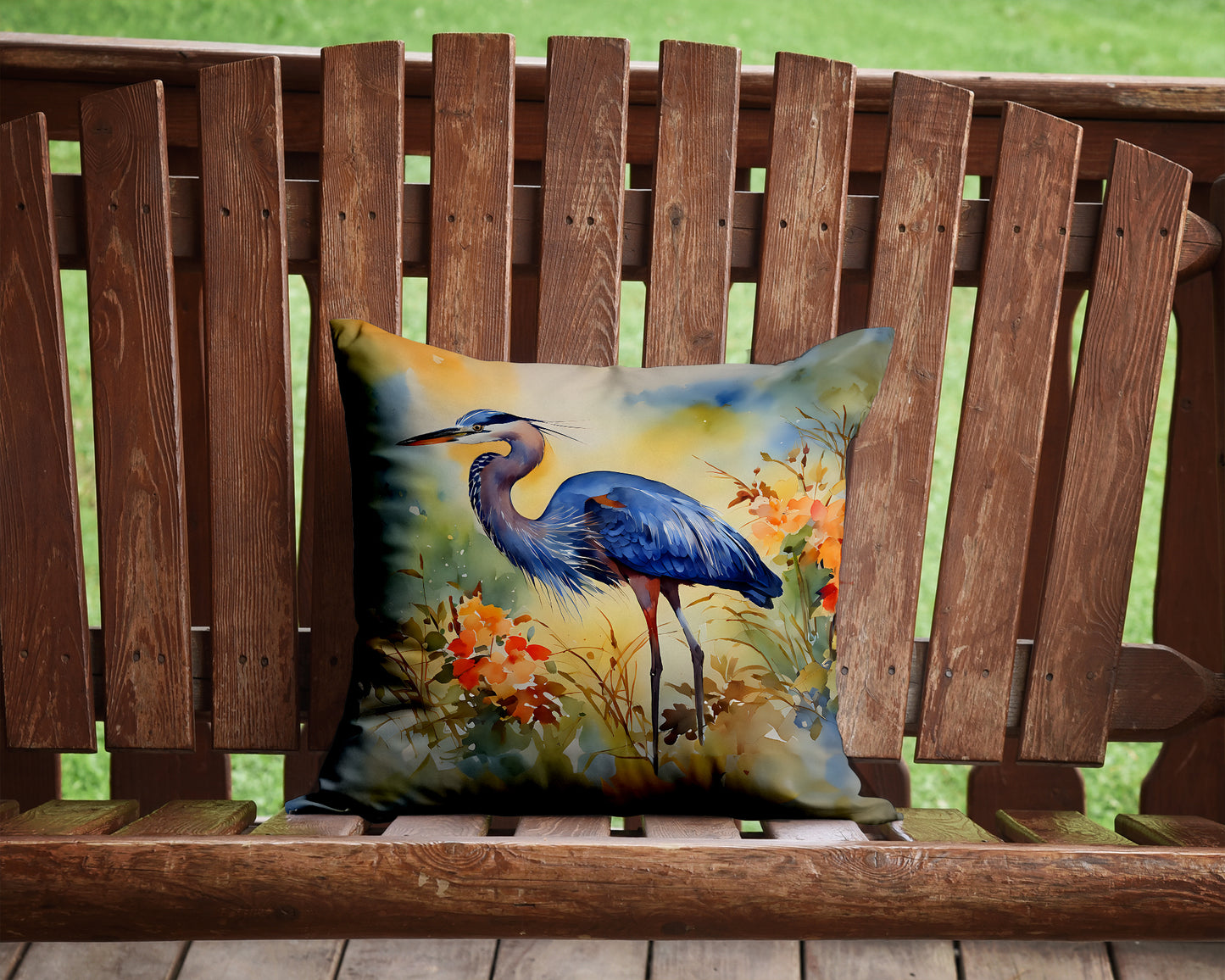 Blue Heron Throw Pillow