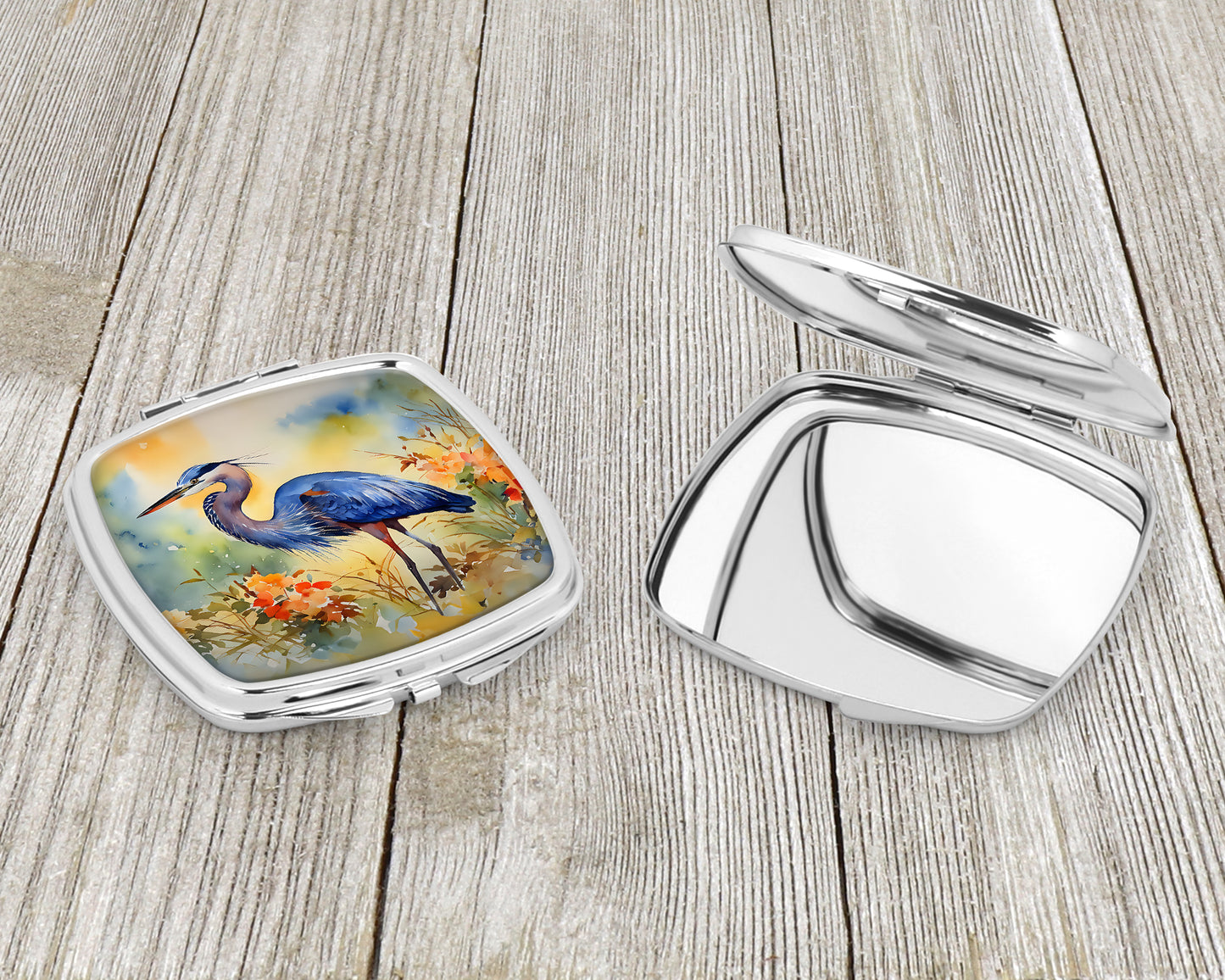 Blue Heron Compact Mirror