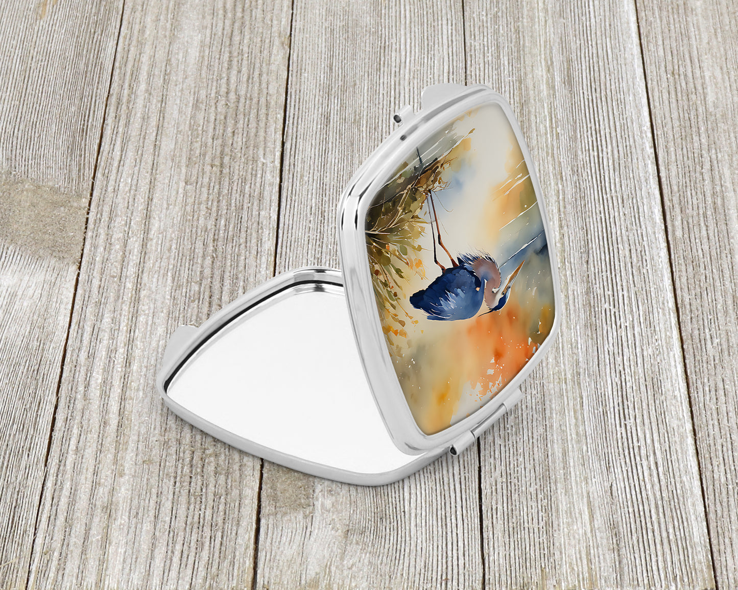 Blue Heron Compact Mirror