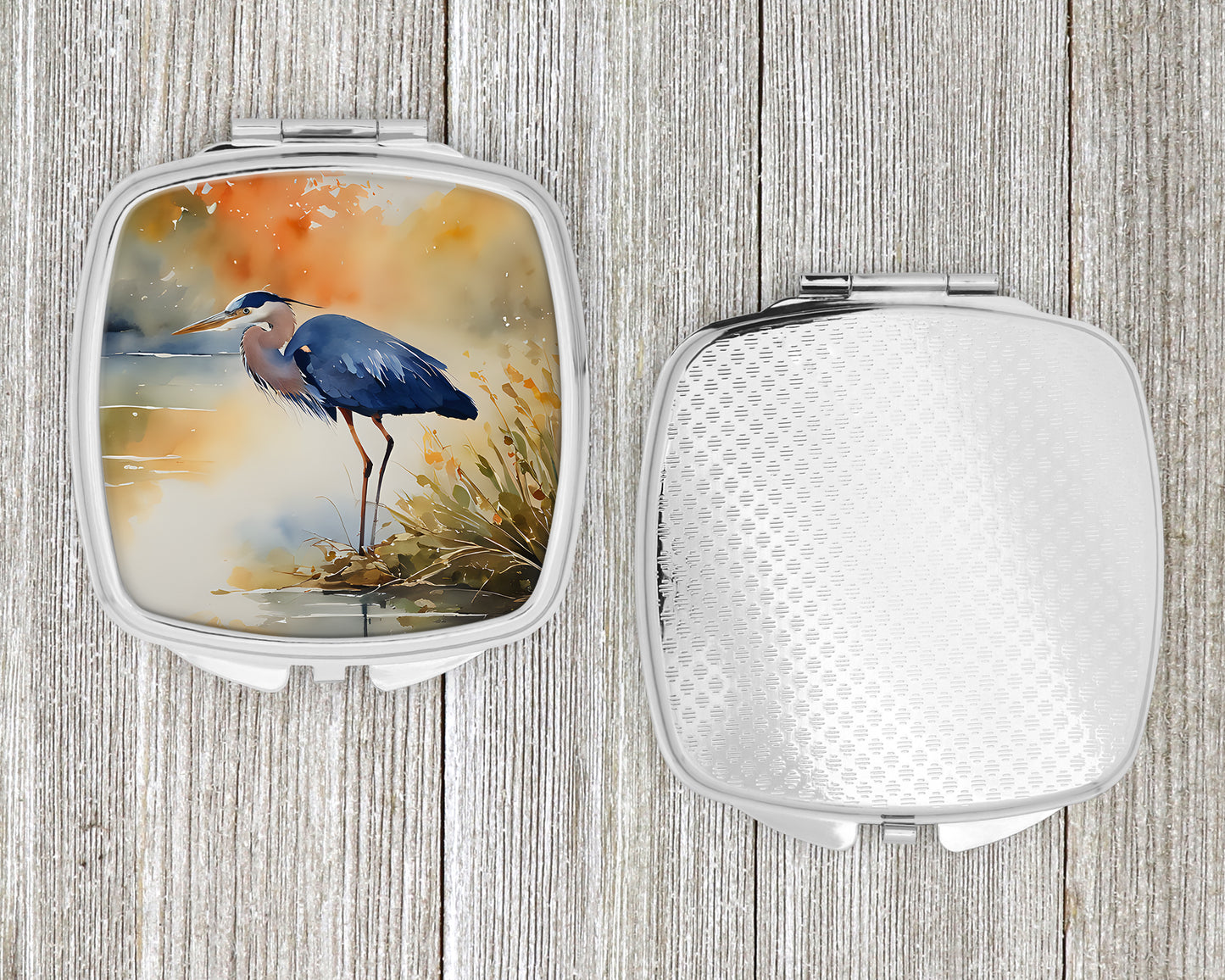 Blue Heron Compact Mirror