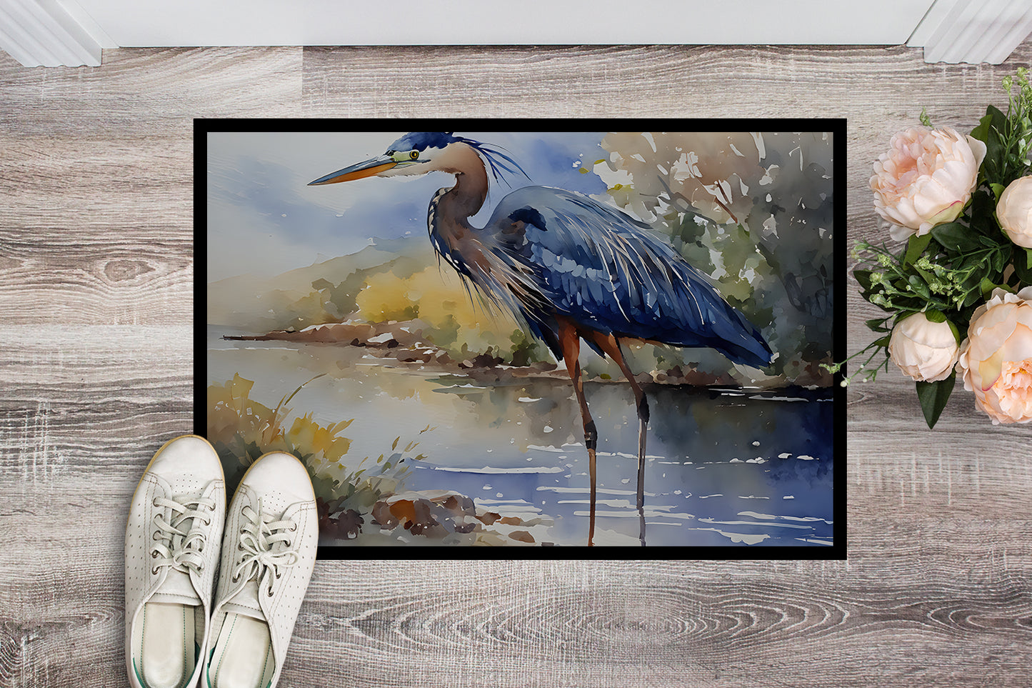 Blue Heron Doormat