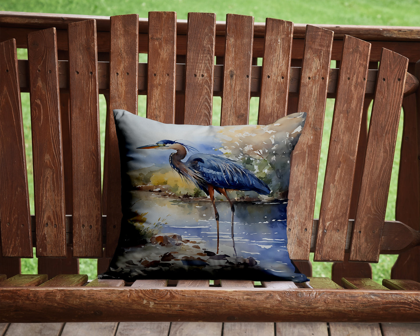 Blue Heron Throw Pillow