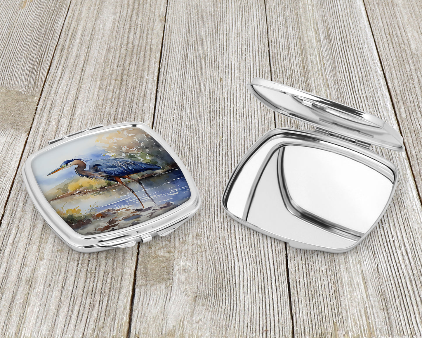 Blue Heron Compact Mirror