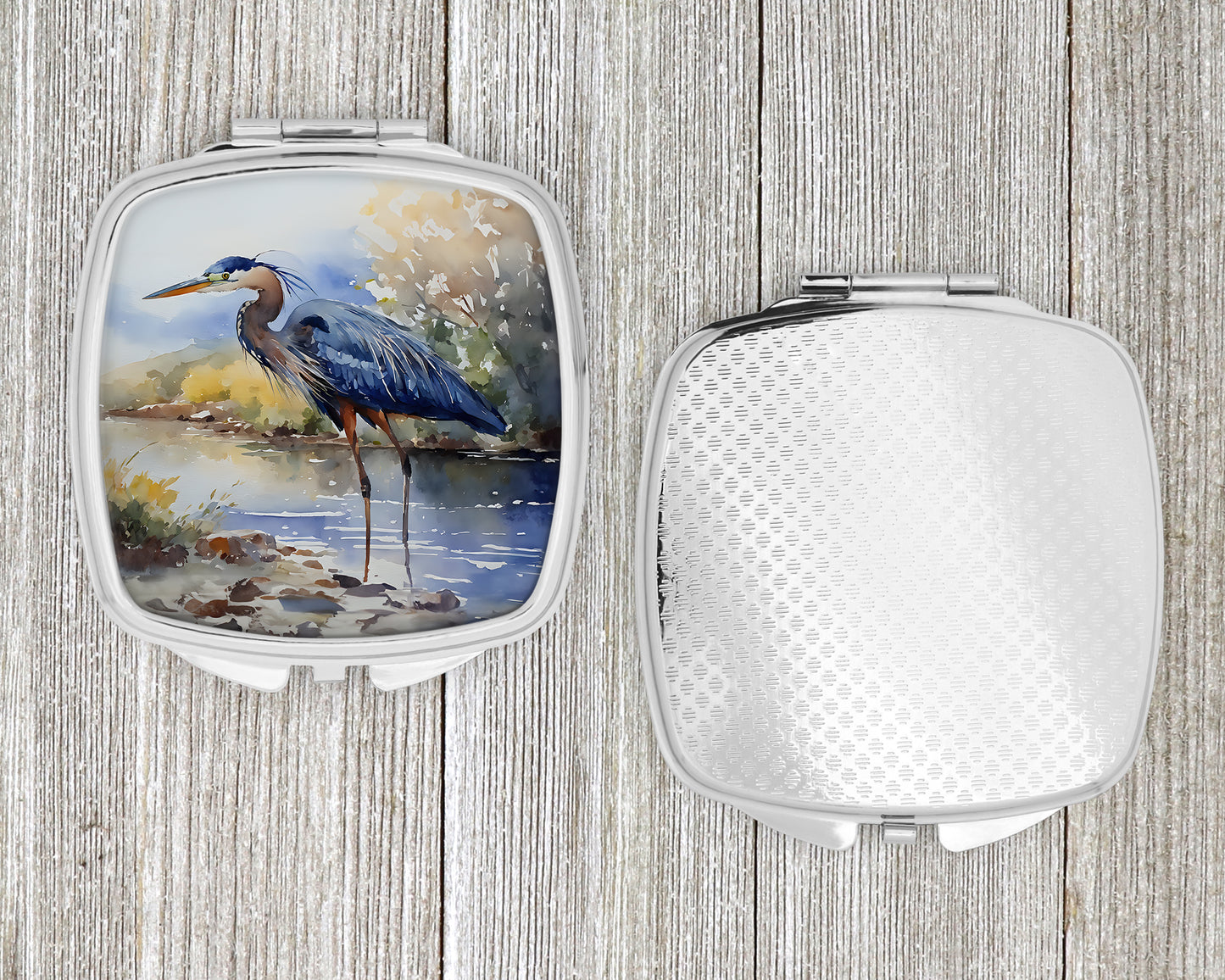 Blue Heron Compact Mirror