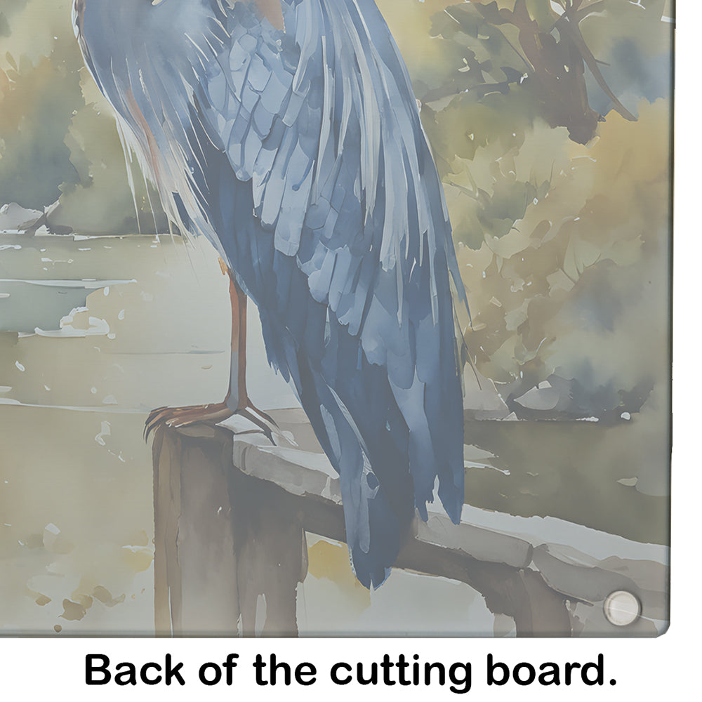 Blue Heron Glass Cutting Board