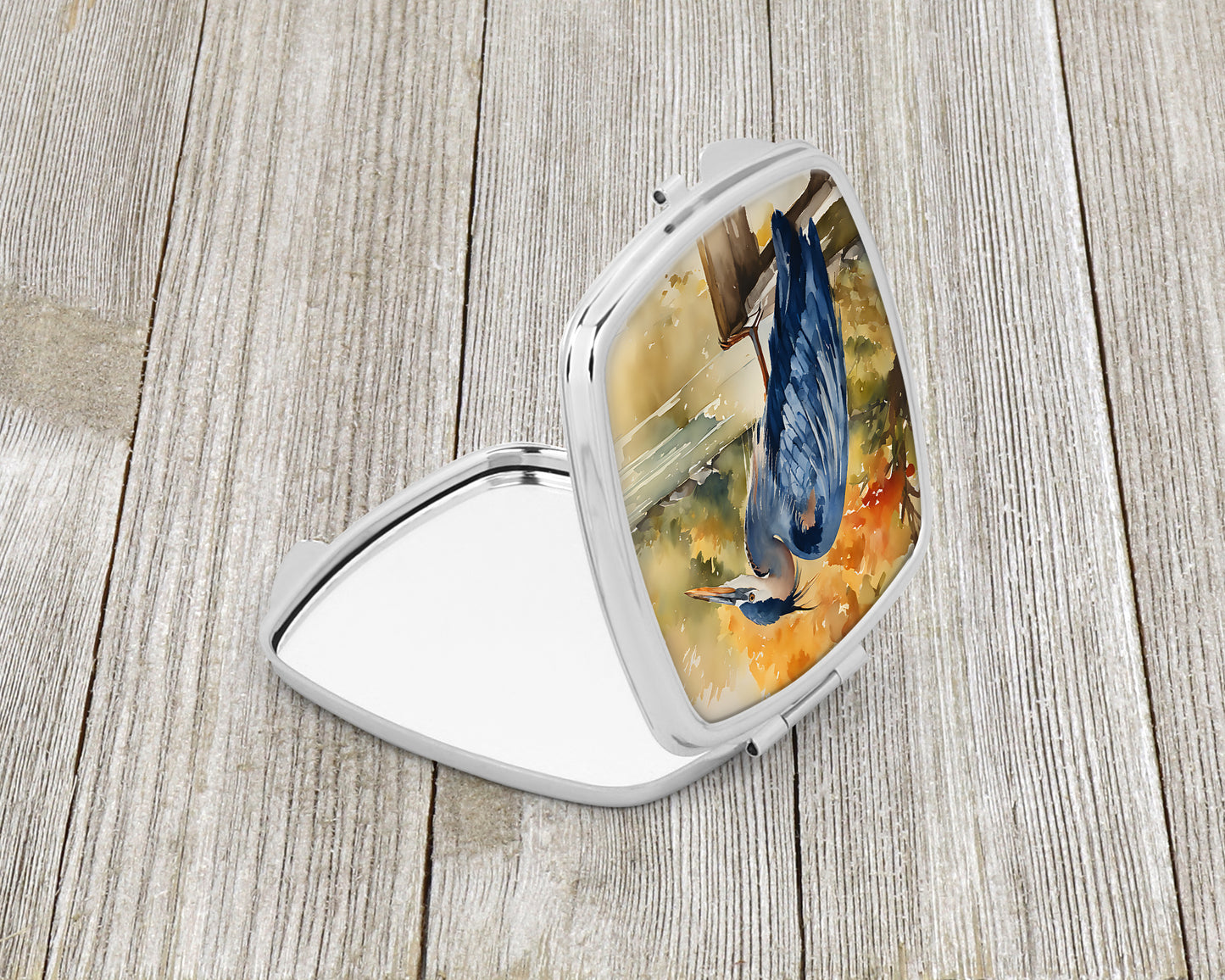 Blue Heron Compact Mirror