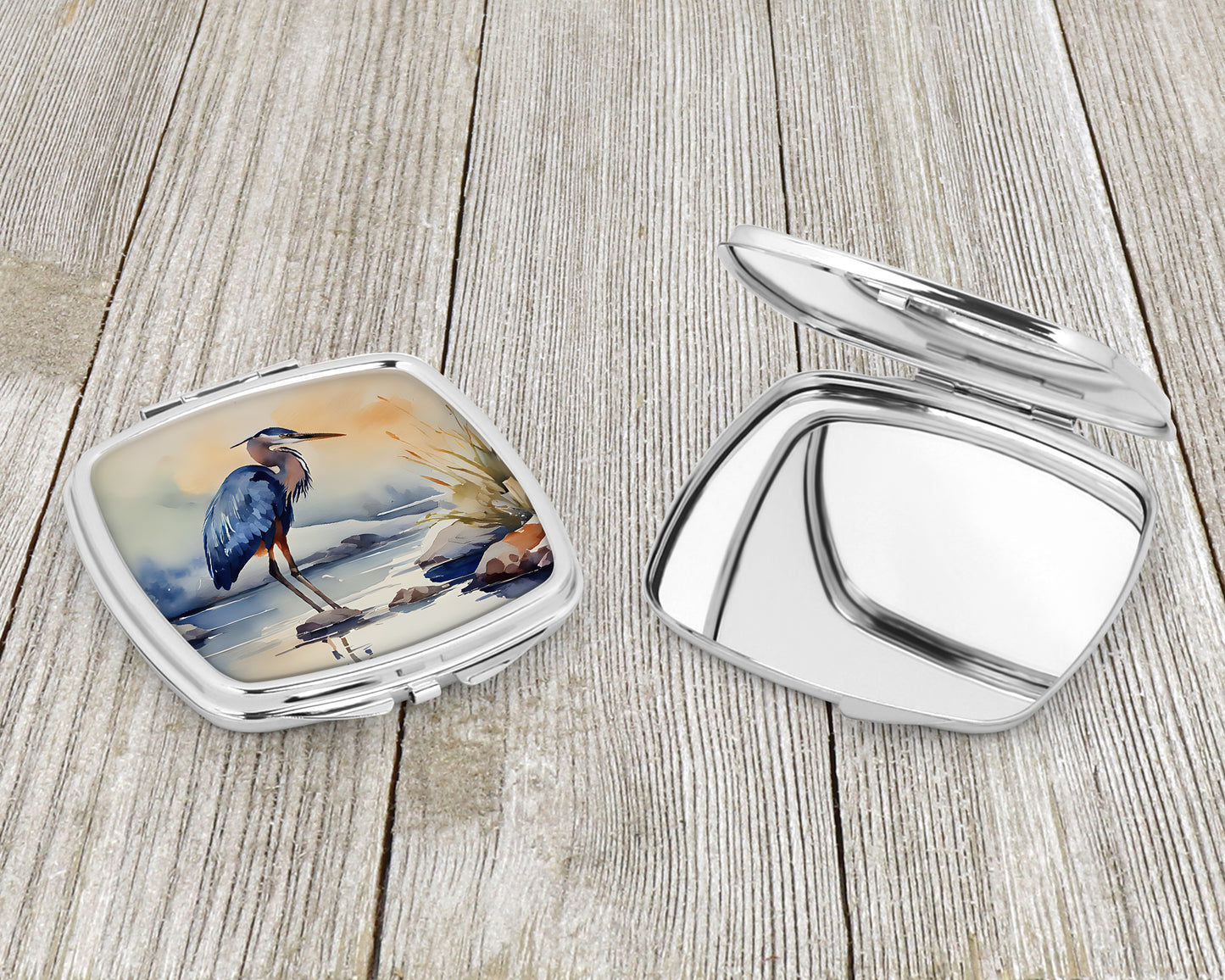 Blue Heron Compact Mirror