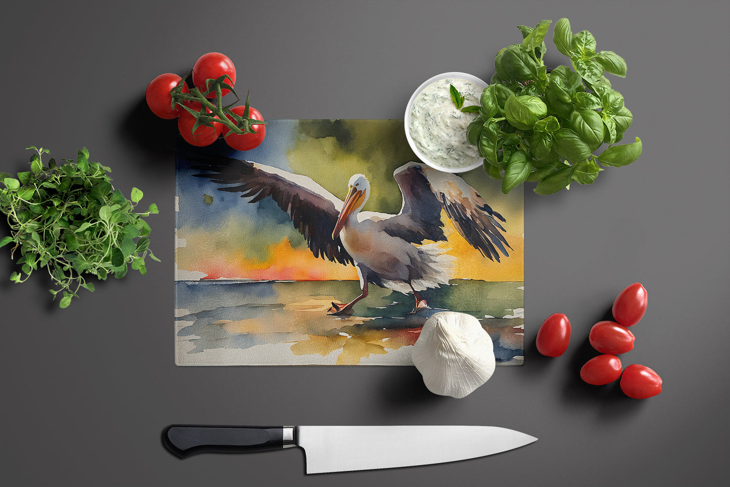 Pelican Glass Cutting Board