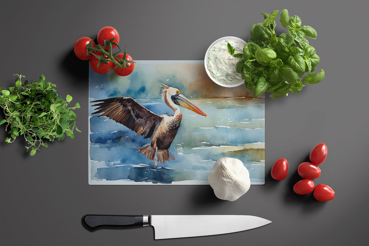 Pelican Glass Cutting Board