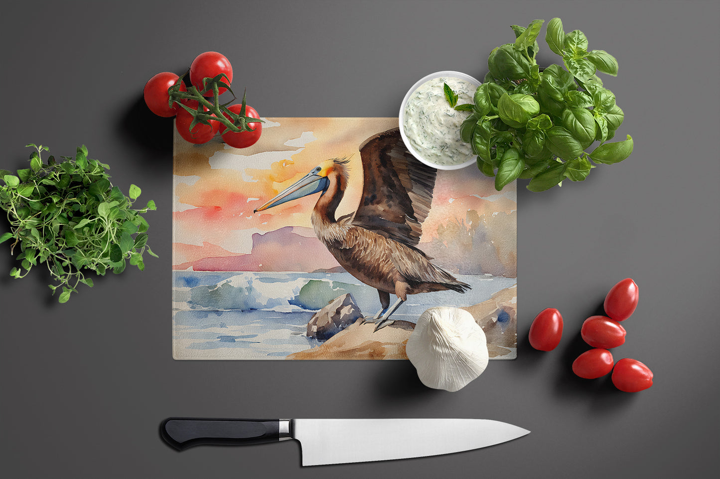 Pelican Glass Cutting Board