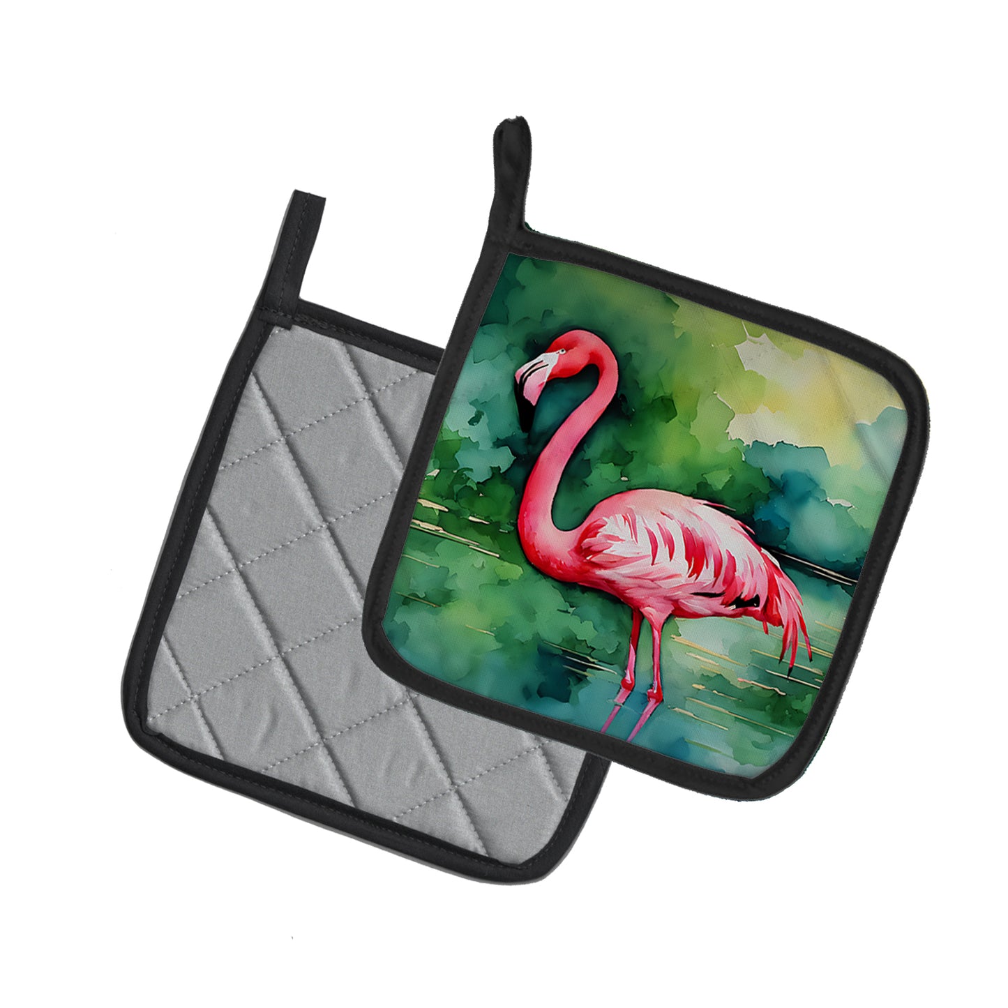 Flamingo Pair of Pot Holders