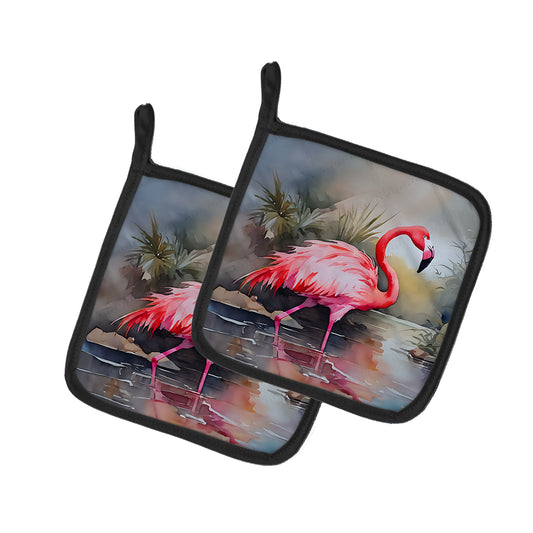 Buy this Flamingo Pair of Pot Holders