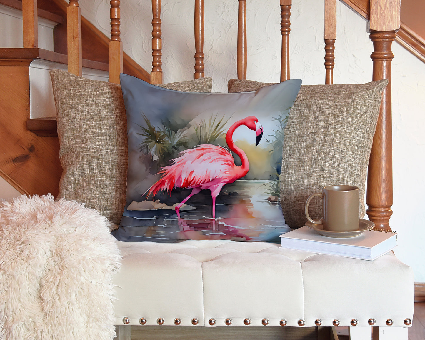 Flamingo Throw Pillow