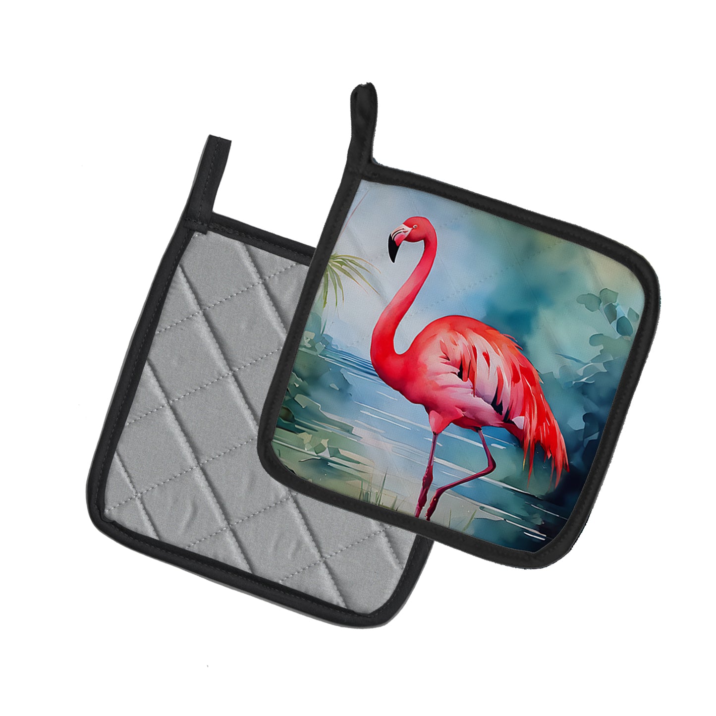 Flamingo Pair of Pot Holders