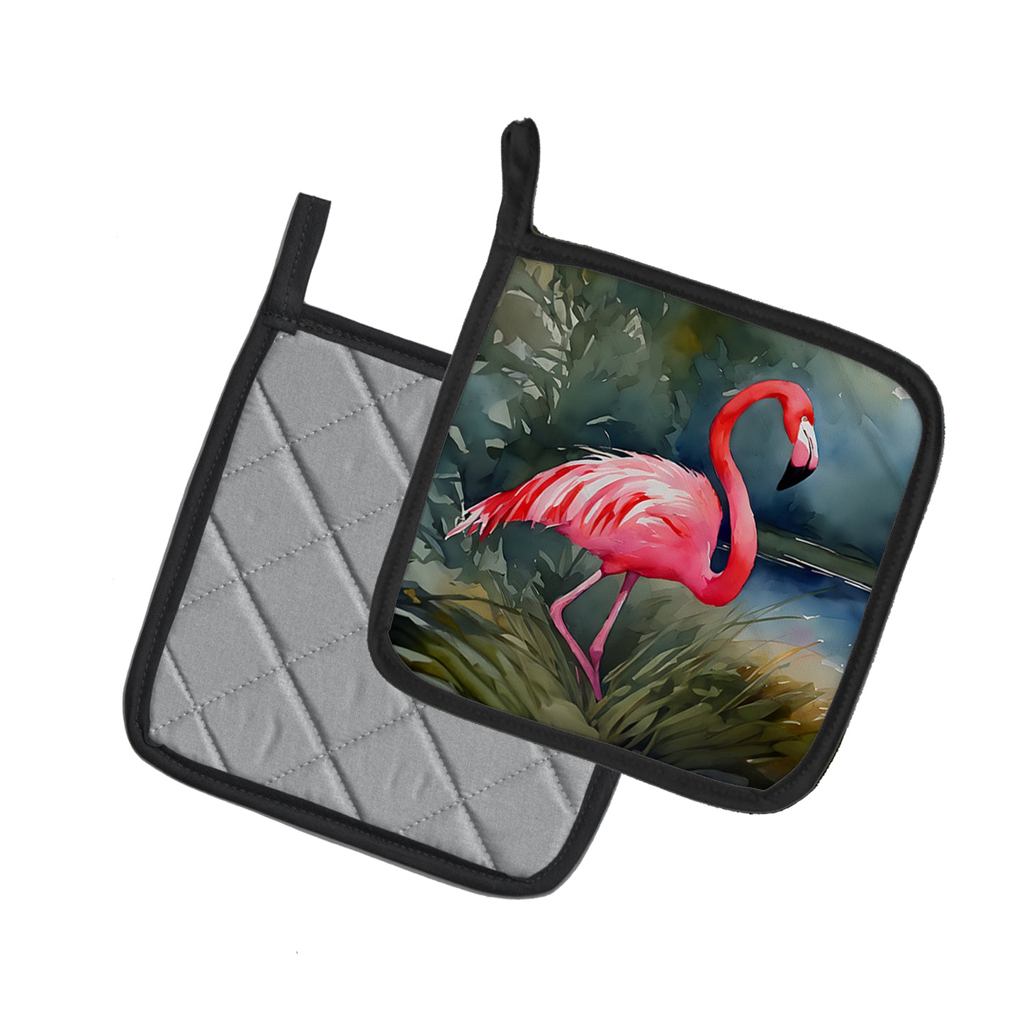 Flamingo Pair of Pot Holders