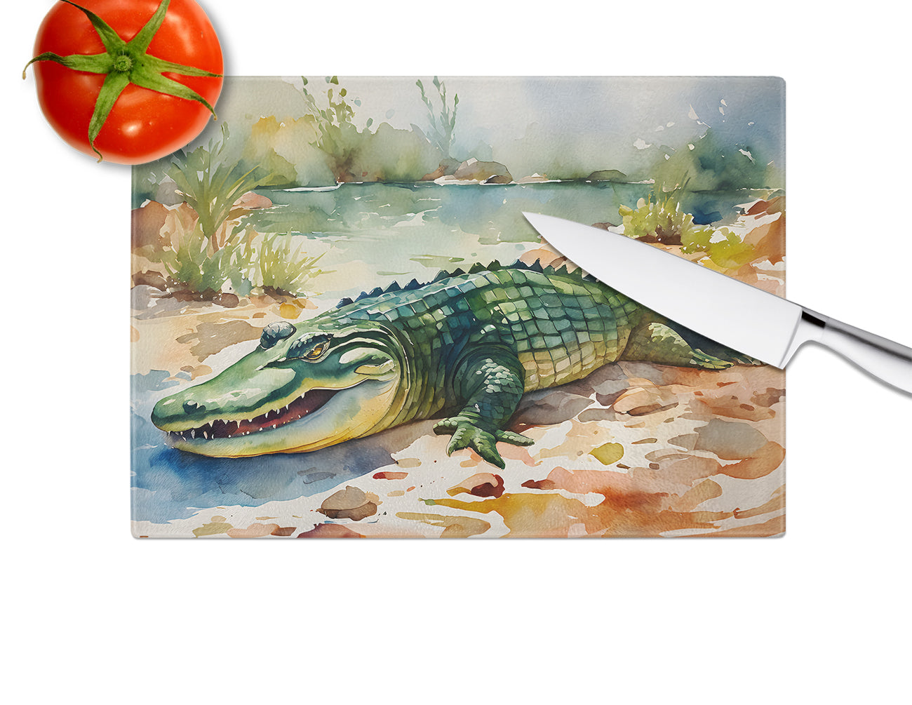 Alligator Glass Cutting Board