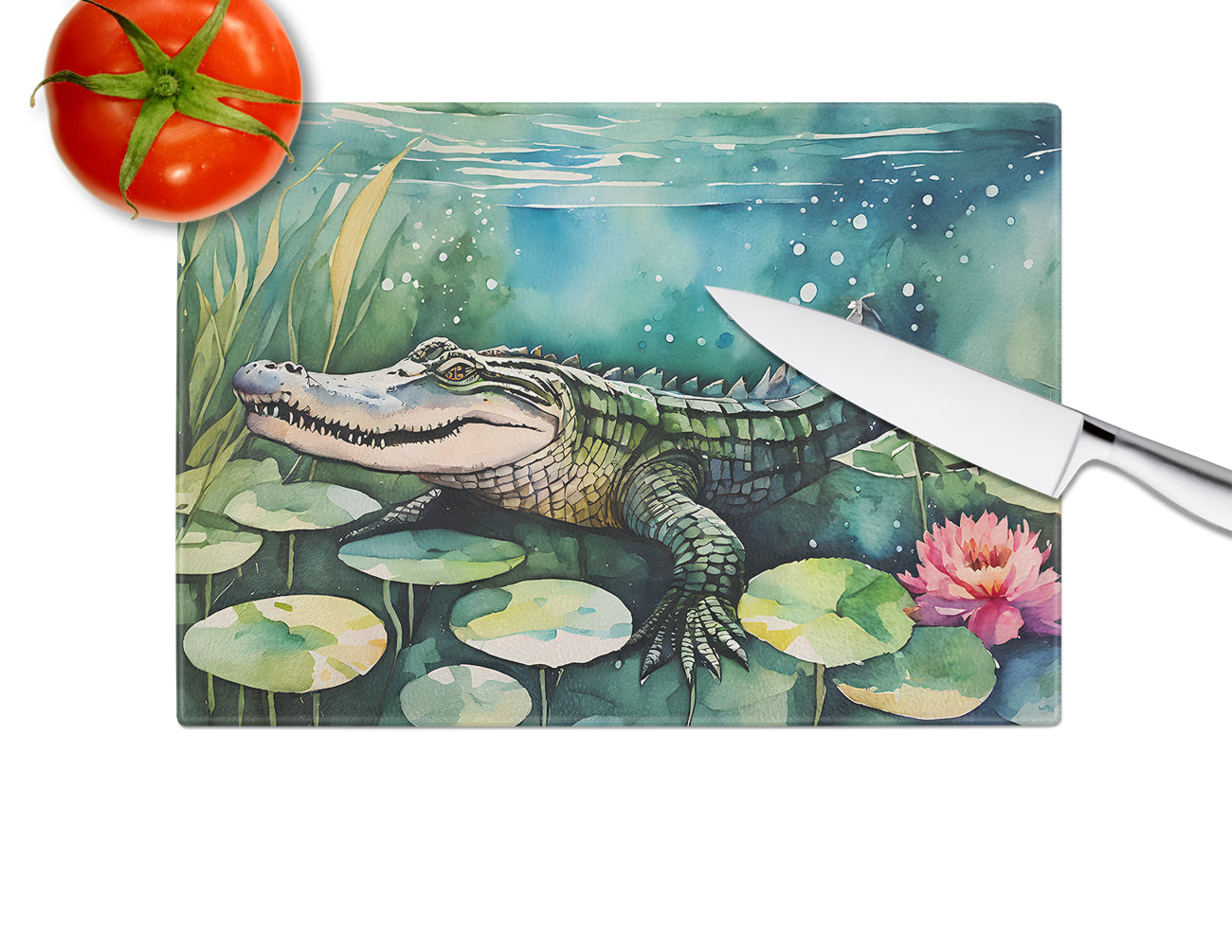 Alligator Glass Cutting Board