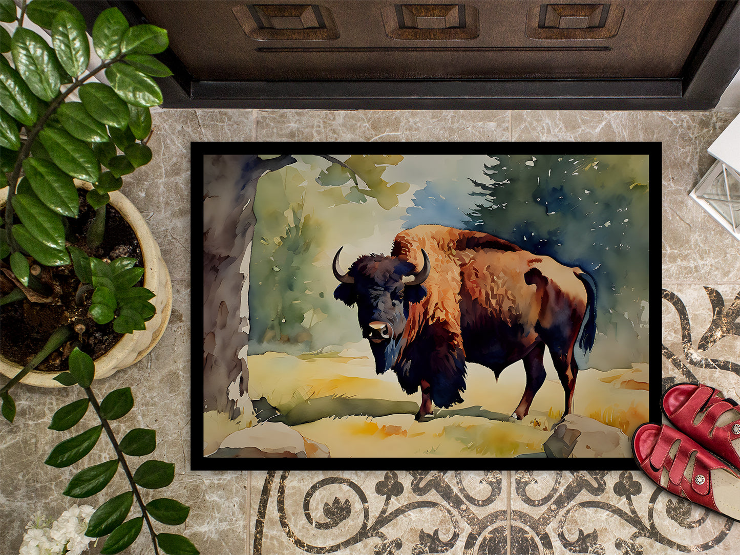 American Bison Doormat