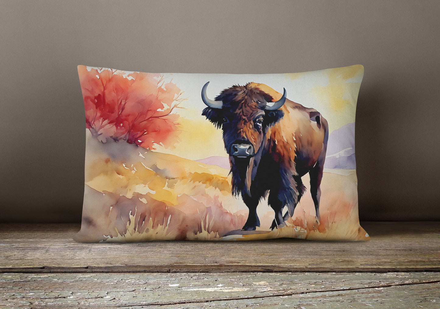 American Bison Throw Pillow