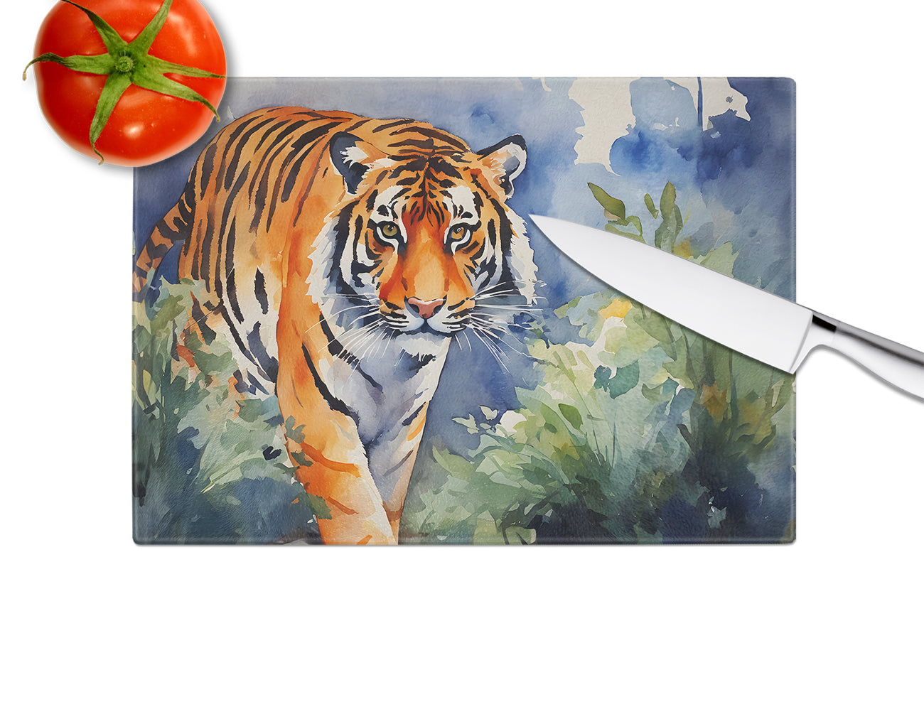 Bengal Tiger Glass Cutting Board