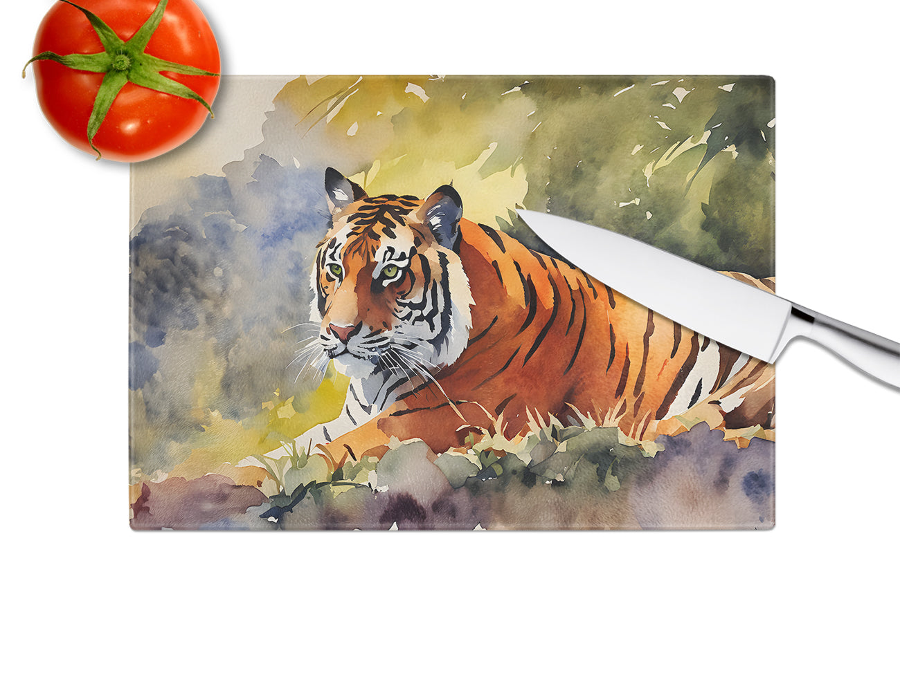 Bengal Tiger Glass Cutting Board