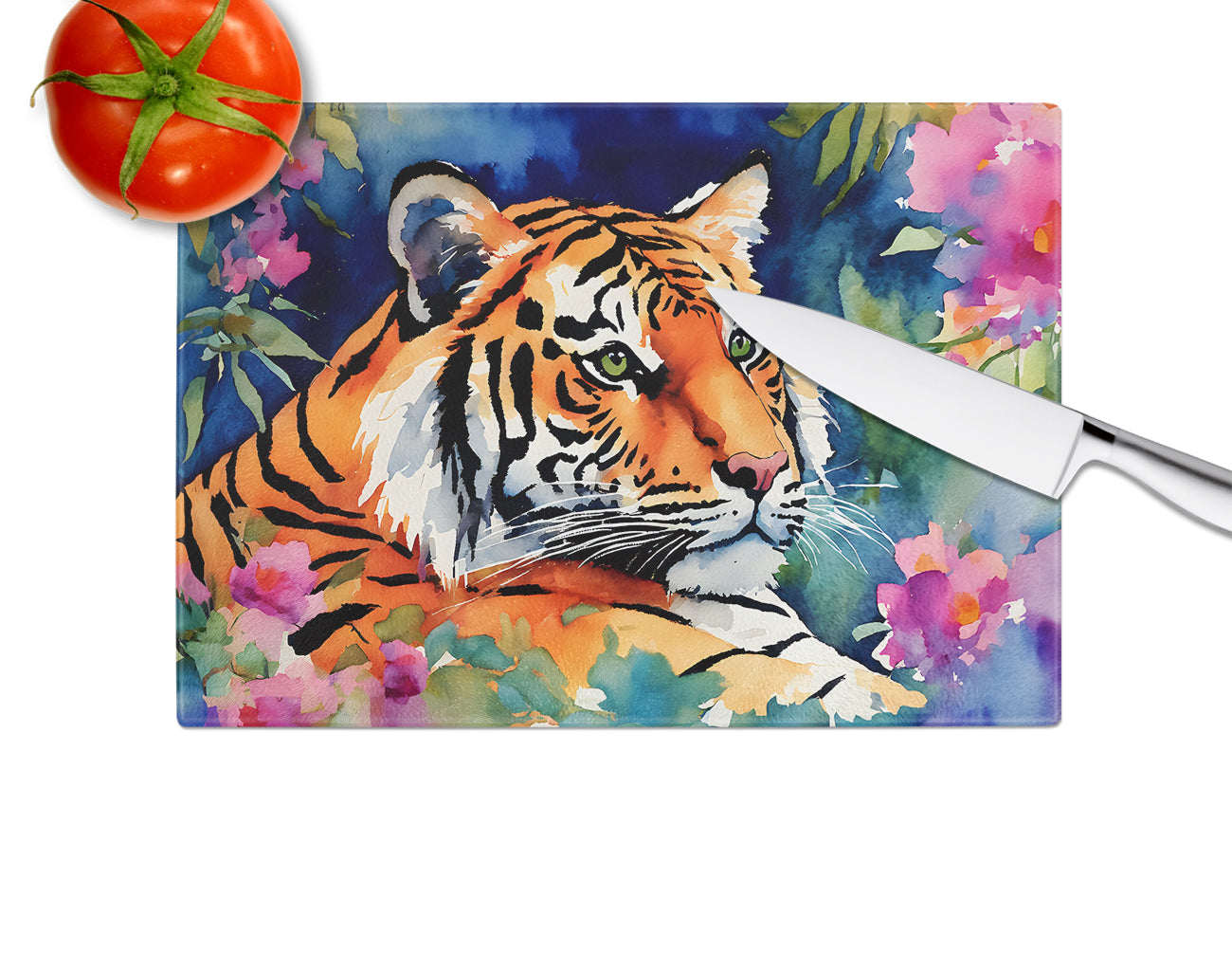 Bengal Tiger Glass Cutting Board