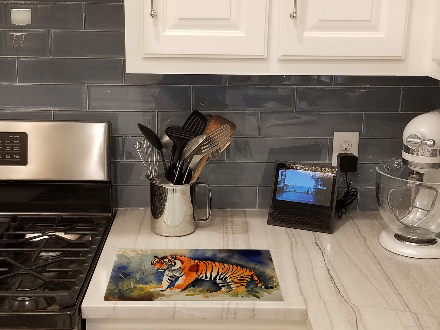 Bengal Tiger Glass Cutting Board