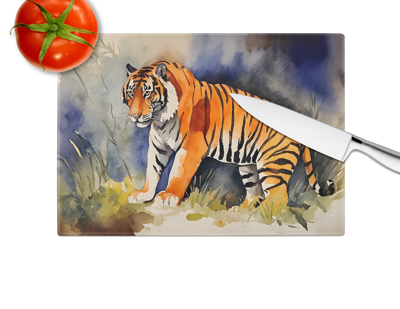 Bengal Tiger Glass Cutting Board