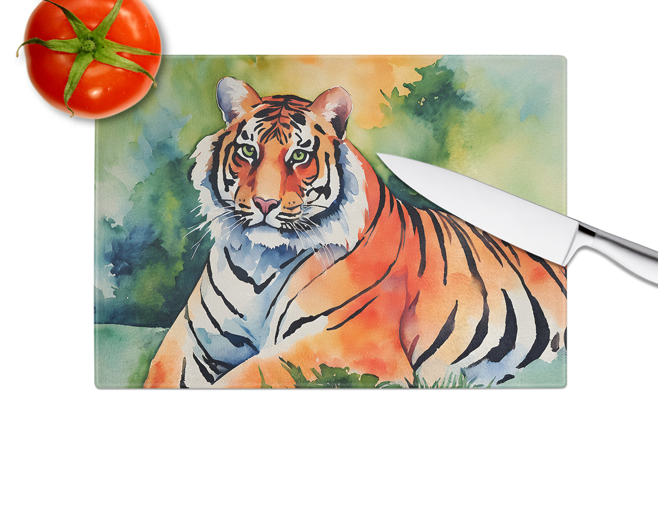 Bengal Tiger Glass Cutting Board