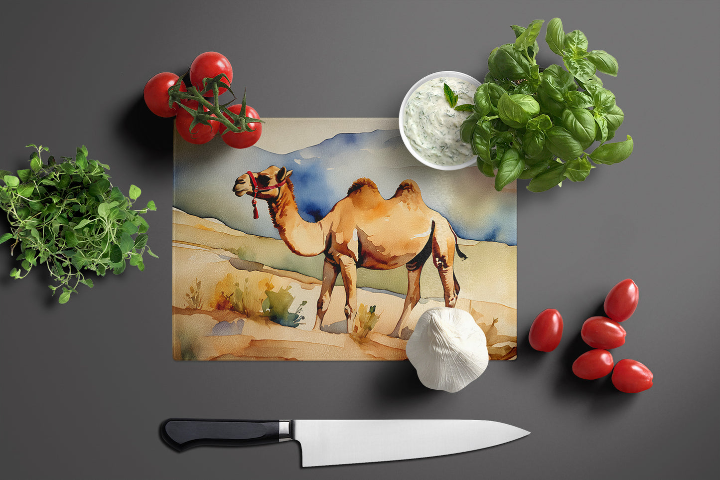 Camel Glass Cutting Board