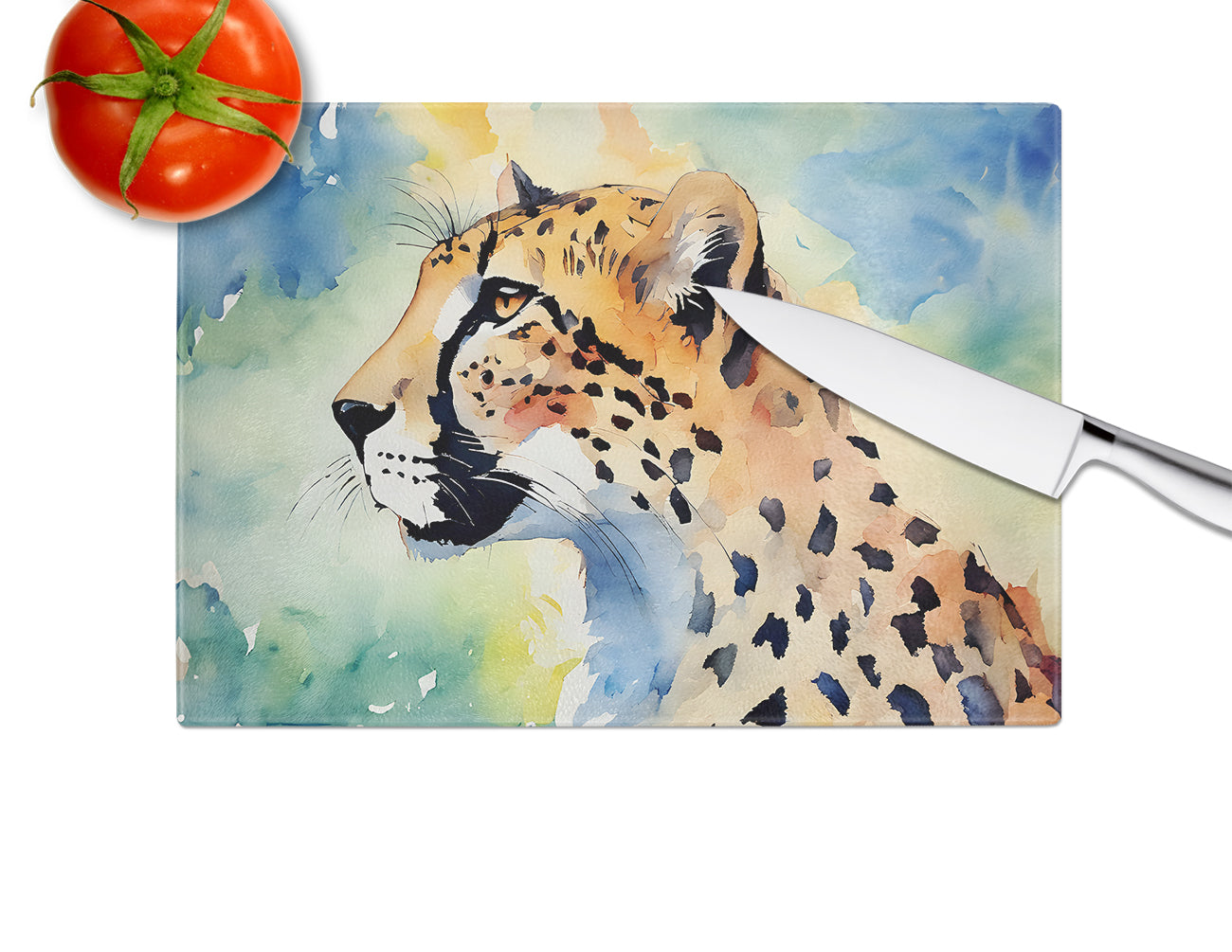 Cheetah Glass Cutting Board