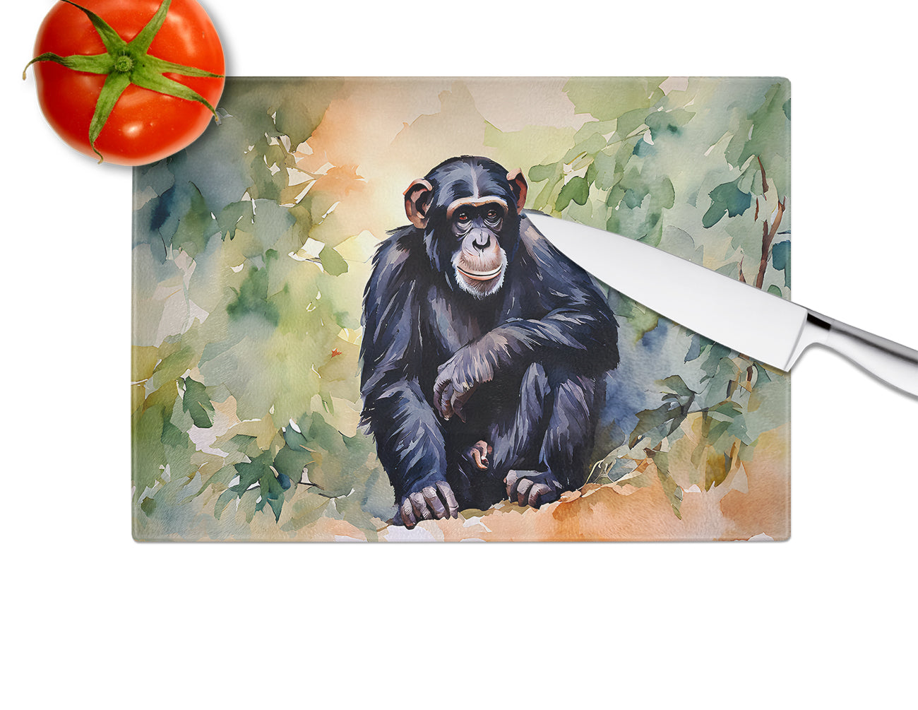 Chimpanzee Glass Cutting Board