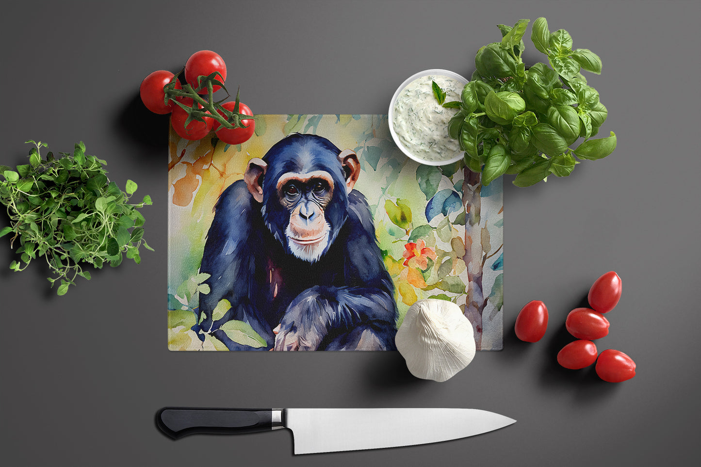 Chimpanzee Glass Cutting Board